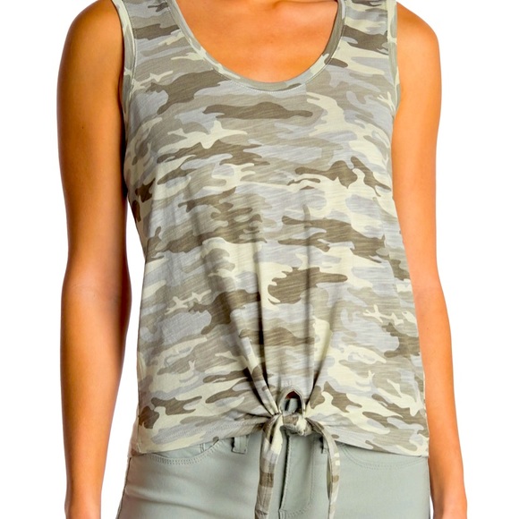 Sanctuary Tops - NEW!  Sanctuary Camo Printed Tie Front Tank